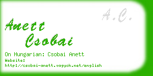 anett csobai business card